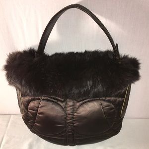 Coach Limited Edition Ski Bunny Fur Trim Hobo